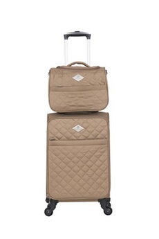 set de 2 valises gerard pasquier set de 2 valises lilas marron en polyester