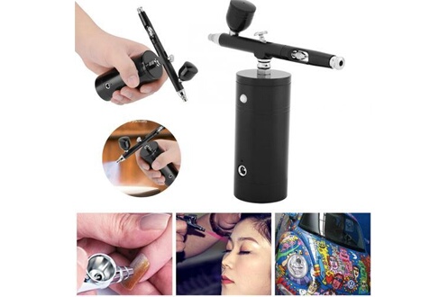 Accessoire beauté Youkuke Mini kit de compresseur, recharge USB double  Airbrush, 0.3MM 7CC Nail Art, Pistolet hydratant de beauté pour Paint Art  Tattoo Design, Noir
