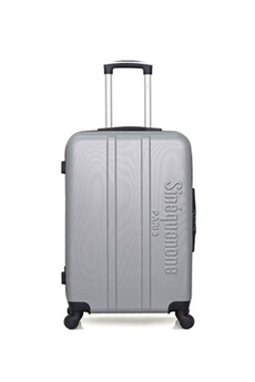 valise sinéquanone sinequanone- valise weekend abs olympe 4 roues 65 cm - gris