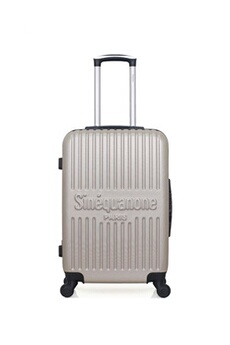 valise sinéquanone sinequanone - valise weekend abs eos-a 4 roues 60 cm - beige