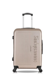 valise sinéquanone sinequanone - valise weekend abs ceres 4 roues 65 cm - beige