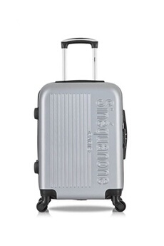 valise sinéquanone sinequanone - valise cabine abs ceres 4 roues 55 cm - gris