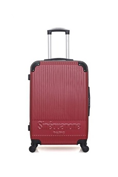 valise sinéquanone sinequanone - valise weekend abs rhea 4 roues 65 cm - bordeaux