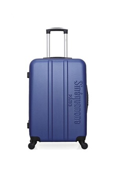 valise sinéquanone sinequanone- valise weekend abs olympe 4 roues 65 cm - marine