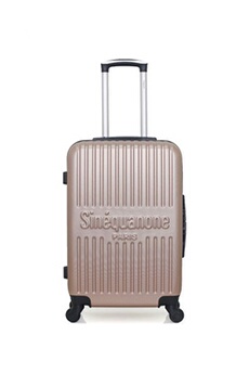 valise sinéquanone sinequanone - valise weekend abs eos-a 4 roues 60 cm - rose dore