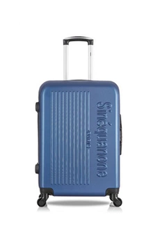 valise sinéquanone sinequanone - valise weekend abs ceres 4 roues 65 cm - marine