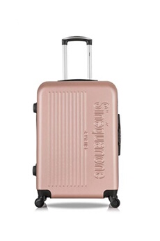 valise sinéquanone sinequanone - valise weekend abs ceres 4 roues 65 cm - rose dore