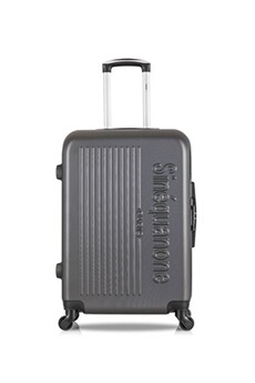 valise sinéquanone sinequanone - valise weekend abs ceres 4 roues 65 cm - gris fonce