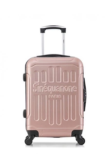 valise sinéquanone sinequanone - valise cabine abs hemera 4 roues 55 cm - rose dore