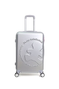 valise lulu castagnette - valise cabine abs/pc lulu from paris 4 roues 55 cm - gris