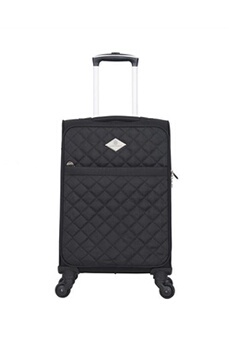 valise gerard pasquier - valise cabine polyester lilas 4 roulettes 57 cm - noir