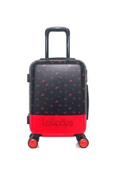 valise lollipops - valise cabine abs/pc hortense-e 4 roues 50 cm - fuchsia