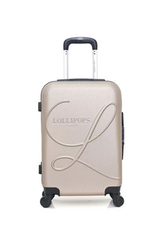 valise lollipops - valise cabine abs glaieul 4 roues 55 cm - beige