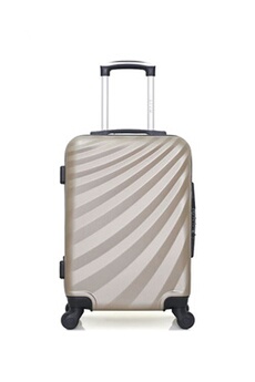 valise wave paris - valise cabine abs danube 4 roues 55 cm - beige