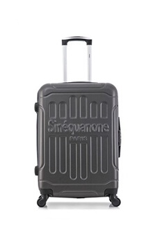 valise sinéquanone sinequanone - valise weekend abs hemera 4 roues 65 cm - gris fonce