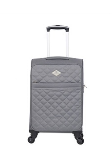valise gerard pasquier - valise cabine polyester lilas 4 roulettes 57 cm - gris