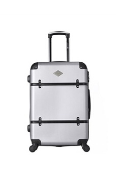 valise gerard pasquier - valise weekend abs marguerite 4 roulettes 65 cm - gris