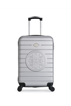valise gerard pasquier - valise cabine abs mimosa-e 4 roulettes 50 cm - gris