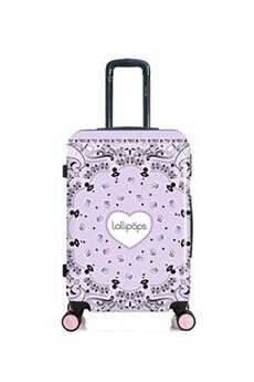 valise lollipops - valise weekend abs/pc camomille 4 roues 65 cm - violet