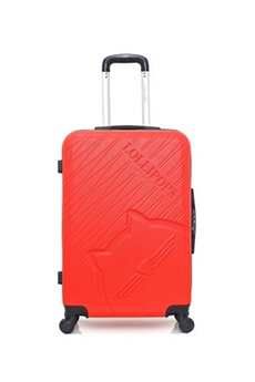 valise lollipops - valise weekend abs clochette 4 roues 65 cm - rouge