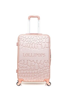 valise lollipops - valise weekend abs oeillet 4 roues 65 cm - rose dore