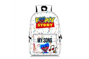 cartables scolaires haobuy poppy playtime sac à dos sac à bandoulière huggy wuggy blanc-47 cm