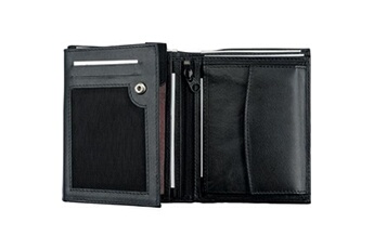 valise alassio portefeuille combiné, format haut, cuir nappa, noir