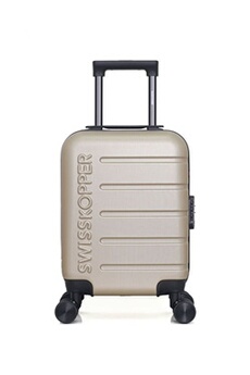 valise swiss kopper - valise cabine xs aigle 4 roues 46 cm - beige