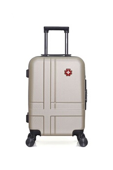valise swiss kopper - valise cabine abs uster 4 roues 55 cm - beige