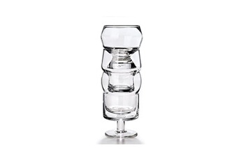 verrerie qdo - set de 4 verres empilables la farriglia - transparent -