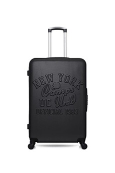 valise camps united - valise grand format abs brown 4 roues 75 cm - noir