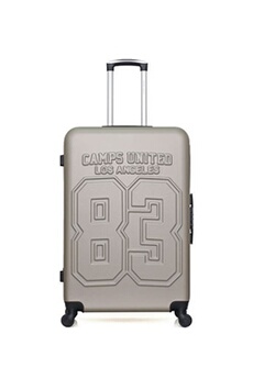 valise camps united - valise grand format abs berkeley 4 roues 75 cm - beige