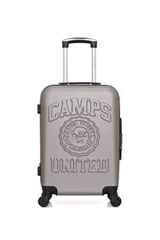 valise camps united - valise cabine abs yale 4 roues 55 cm - beige