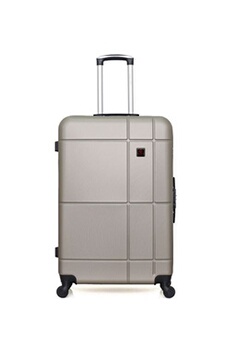 valise camps united - valise grand format abs harvard 4 roues 75 cm - beige