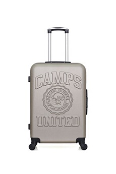 valise camps united - valise weekend abs yale 4 roues 65 cm - beige