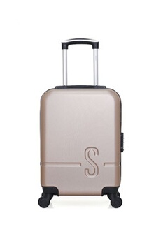 valise sinéquanone sinequanone - valise cabine abs tanit-e 4 roues 50 cm - rose dore