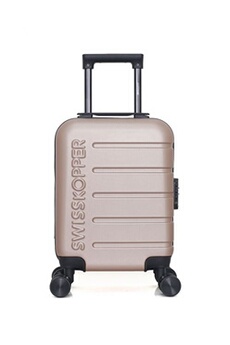valise swiss kopper - valise cabine xs aigle 4 roues 46 cm - rose dore