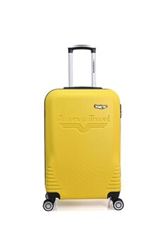 valise american travel - valise cabine abs dc 4 roues 55 cm - jaune