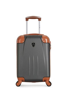 valise gentleman farmer - valise cabine abs henry-e 4 roues 50 cm - gris fonce