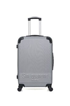 valise sinéquanone sinequanone - valise weekend abs rhea 4 roues 65 cm - gris
