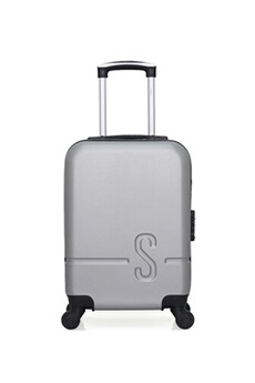 valise sinéquanone sinequanone - valise cabine abs tanit-e 4 roues 50 cm - gris