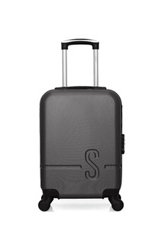 valise sinéquanone sinequanone - valise cabine abs tanit-e 4 roues 50 cm - gris fonce