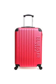 valise blue star bluestar - valise cabine abs bucarest 4 roues 55 cm - rouge