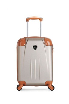 valise gentleman farmer - valise cabine abs henry-e 4 roues 50 cm - beige