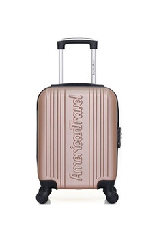 valise american travel - valise cabine xxs abs springfield 4 roues 46 cm - rose dore