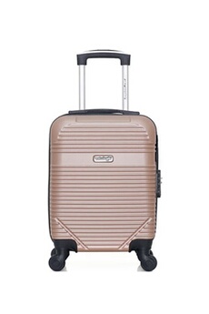 valise american travel - valise cabine xxs abs memphis 4 roues 46 cm - rose dore