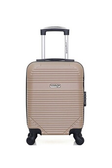 valise american travel - valise cabine xxs abs memphis 4 roues 46 cm - beige