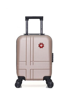 valise swiss kopper - valise cabine xs uster 4 roues 46 cm - rose dore