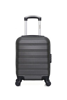 valise hero - valise cabine xxs abs renoso 46 cm 4 roues - gris fonce