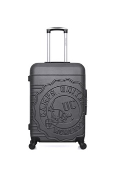 valise camps united - valise weekend abs cambridge 4 roues 65 cm - gris fonce
